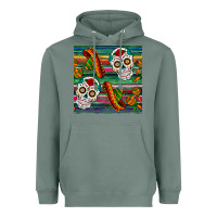 Sage sugar skull seamless pattern Heavyweight Hoodie - BundleAndBundleShop