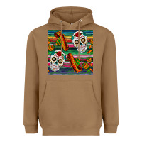 Toasted Coconut sugar skull seamless pattern Heavyweight Hoodie - BundleAndBundleShop