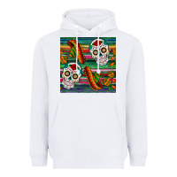 White sugar skull seamless pattern Heavyweight Hoodie - BundleAndBundleShop