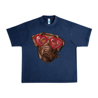 Navy labrador retriever with love glass Urban Heavy Tee - RanaPortraitStore