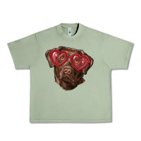 Oil Green labrador retriever with love glass Urban Heavy Tee - RanaPortraitStore