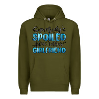 Army Green somebodys spoiled blue collar girlfriend Premium Hoodie - MaliasSmallBusiness
