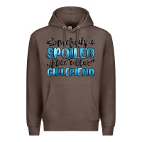 Coffee somebodys spoiled blue collar girlfriend Premium Hoodie - MaliasSmallBusiness