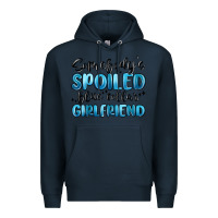 Navy somebodys spoiled blue collar girlfriend Premium Hoodie - MaliasSmallBusiness