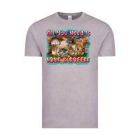 Vintage Zinc all you need is love & coffee Vintage Tee - BarkalooDesign