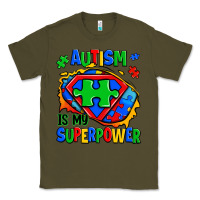 Army Green autism is my superpower ripped shirt Classic Tee - Zillion Design Studio