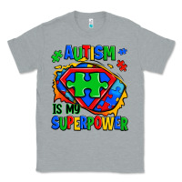 Heather Grey autism is my superpower ripped shirt Classic Tee - Zillion Design Studio