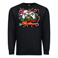 Black gamer merry christmas Premium Sweatshirt - NancyCooperArtShop