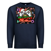 Navy gamer merry christmas Premium Sweatshirt - NancyCooperArtShop