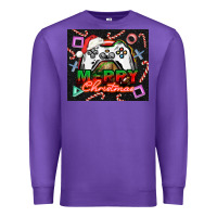 Purple gamer merry christmas Premium Sweatshirt - NancyCooperArtShop