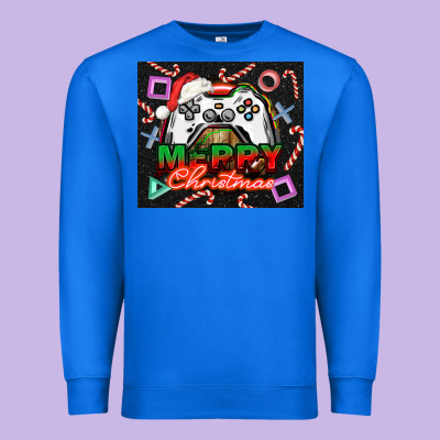 Gamer Merry Christmas Premium Sweatshirt Designed By Nancycooperartshop