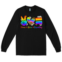 Black peace love equality Long Sleeve Tee - Zillion Design Studio