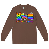 Chestnut peace love equality Long Sleeve Tee - Zillion Design Studio