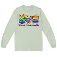 Matcha peace love equality Long Sleeve Tee - Zillion Design Studio