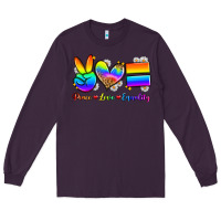 Plum peace love equality Long Sleeve Tee - Zillion Design Studio