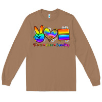 Toasted Coconut peace love equality Long Sleeve Tee - Zillion Design Studio