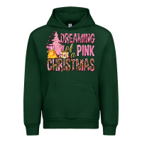 Forest Green Dreaming Of A Pink Christmas Urban Hoodie - BundleAndBundleShop