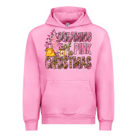 Fuchsia Pink Dreaming Of A Pink Christmas Urban Hoodie - BundleAndBundleShop