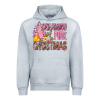 Heather Grey Dreaming Of A Pink Christmas Urban Hoodie - BundleAndBundleShop