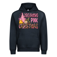 Navy Dreaming Of A Pink Christmas Urban Hoodie - BundleAndBundleShop
