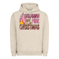 Pigment French Oak Dreaming Of A Pink Christmas Urban Hoodie - BundleAndBundleShop