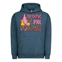 Pigment Midnight Navy Dreaming Of A Pink Christmas Urban Hoodie - BundleAndBundleShop