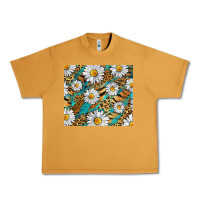Peanut Butter Leopard And Tiger Daisy Urban Heavy Tee - RanaPortraitStore