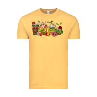 Vintage Mustard floral hustler coffee cups Vintage Tee - texasbilliewilder