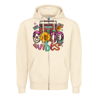 Sandshell good vibes cassette boombox Zipper Hoodie - FaDigitalArtStudio