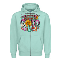 Good Vibes Cassette Boombox Zipper Hoodie | Teevron