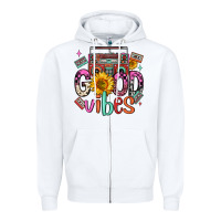 White good vibes cassette boombox Zipper Hoodie - FaDigitalArtStudio