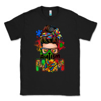 Black autism mom messy bun Classic Tee - Zillion Design Studio