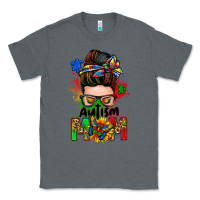 Charcoal Heather autism mom messy bun Classic Tee - Zillion Design Studio