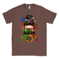 Chestnut autism mom messy bun Classic Tee - Zillion Design Studio