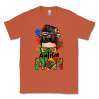 Copper autism mom messy bun Classic Tee - Zillion Design Studio