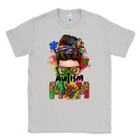 Moon Dust autism mom messy bun Classic Tee - Zillion Design Studio