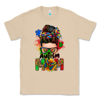 Mushroom autism mom messy bun Classic Tee - Zillion Design Studio