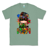 Sage autism mom messy bun Classic Tee - Zillion Design Studio