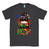 Smoke autism mom messy bun Classic Tee - Zillion Design Studio