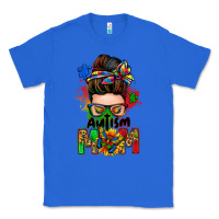 True Royal autism mom messy bun Classic Tee - Zillion Design Studio