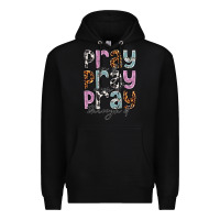 Black pray on it pray over it pray through it Premium Hoodie - NancyCooperArtShop