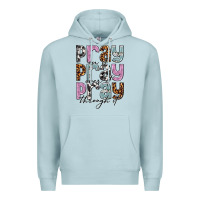 Blue Mist pray on it pray over it pray through it Premium Hoodie - NancyCooperArtShop
