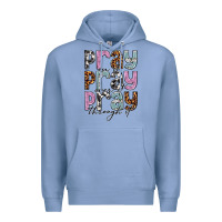 Colony Blue pray on it pray over it pray through it Premium Hoodie - NancyCooperArtShop