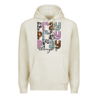 Oatmeal Heather pray on it pray over it pray through it Premium Hoodie - NancyCooperArtShop