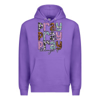 Purple pray on it pray over it pray through it Premium Hoodie - NancyCooperArtShop
