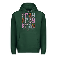 Sports Green pray on it pray over it pray through it Premium Hoodie - NancyCooperArtShop