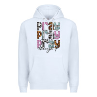 White pray on it pray over it pray through it Premium Hoodie - NancyCooperArtShop