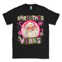 Black Pink Christmas Vibes Santa Classic Tee - FaDigitalArtStudio