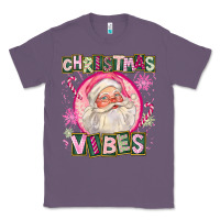 Lavender Pink Christmas Vibes Santa Classic Tee - FaDigitalArtStudio