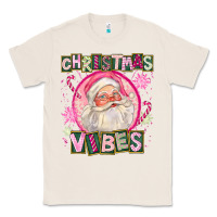 Natural Pink Christmas Vibes Santa Classic Tee - FaDigitalArtStudio